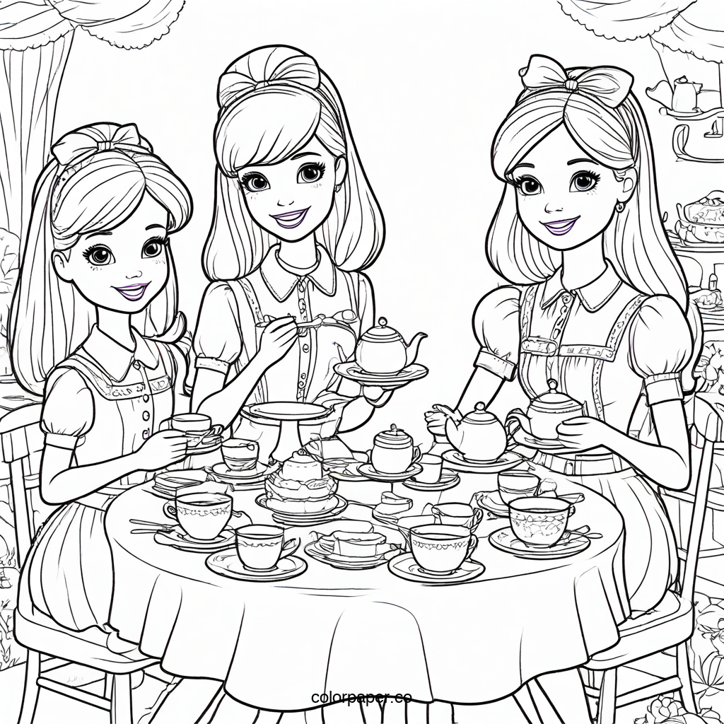 Barbie's Enchanting Tea Party Scene