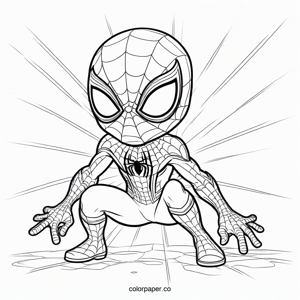 Charming Spider Hero Coloring Delight