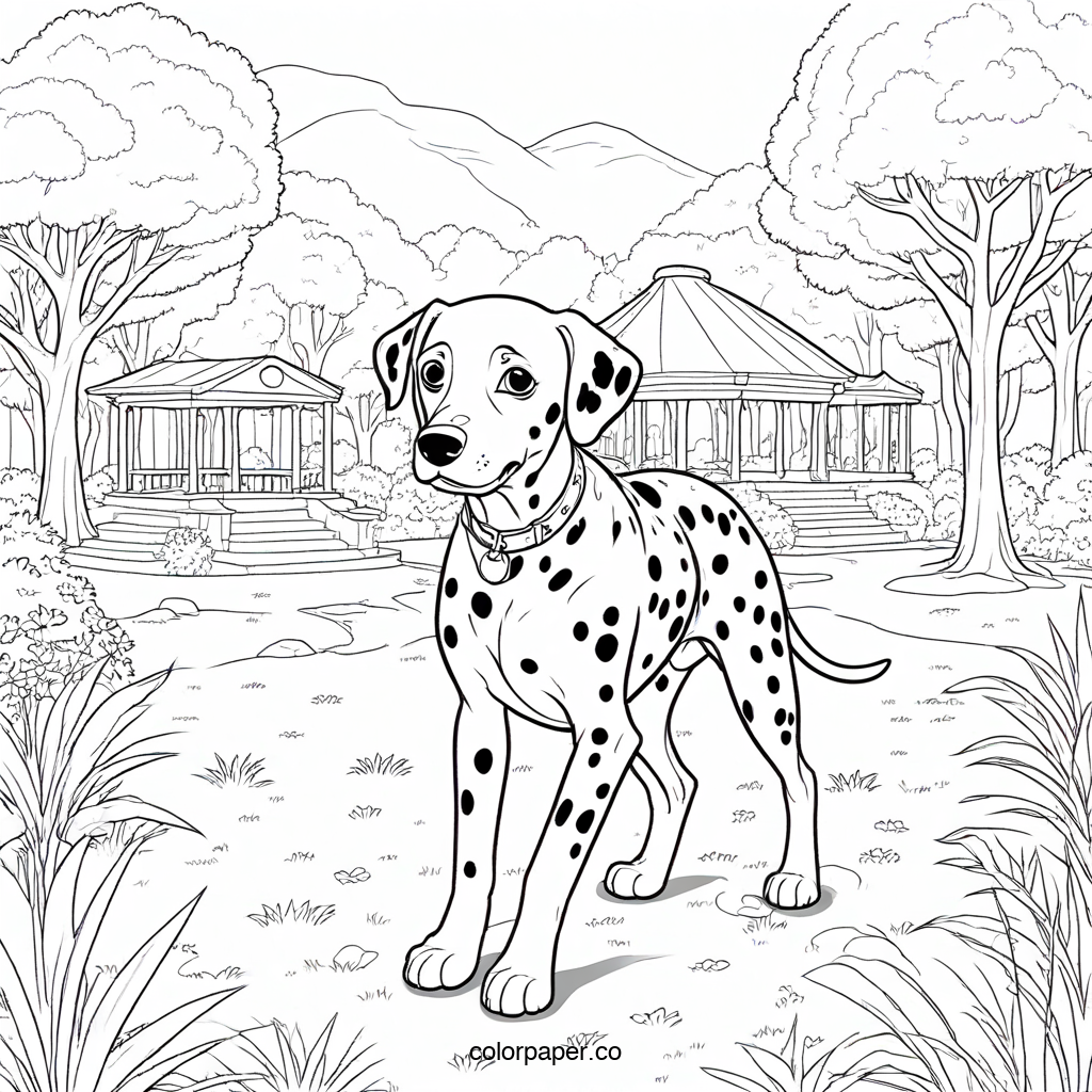 Dalmatian Dog Coloring Fun