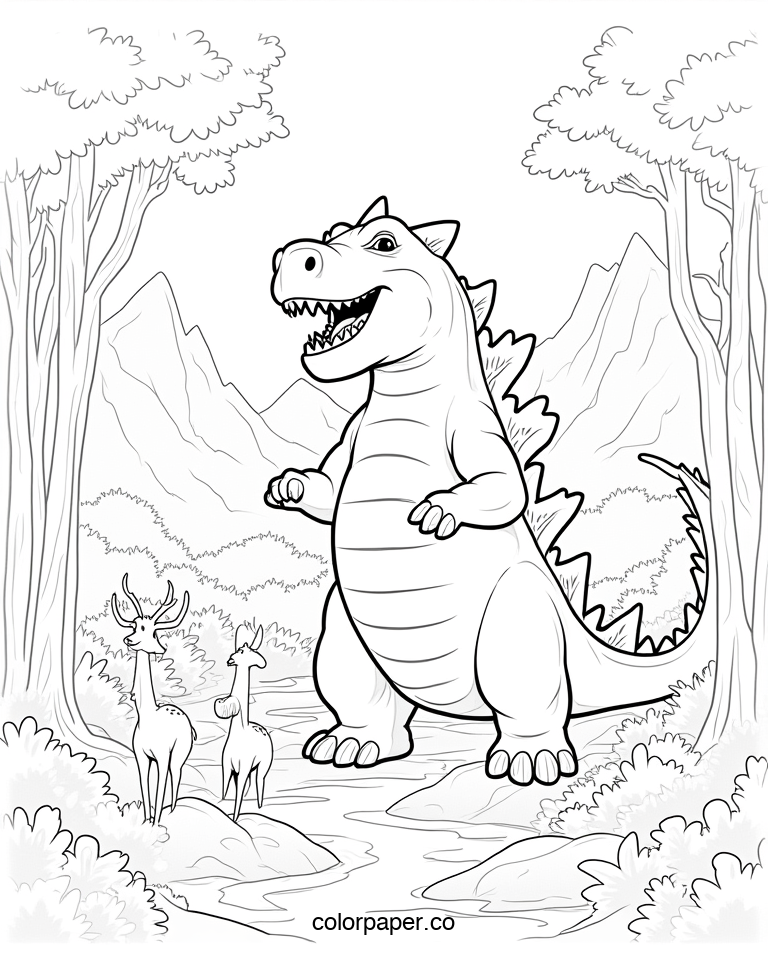 Godzilla in a Forest Adventure