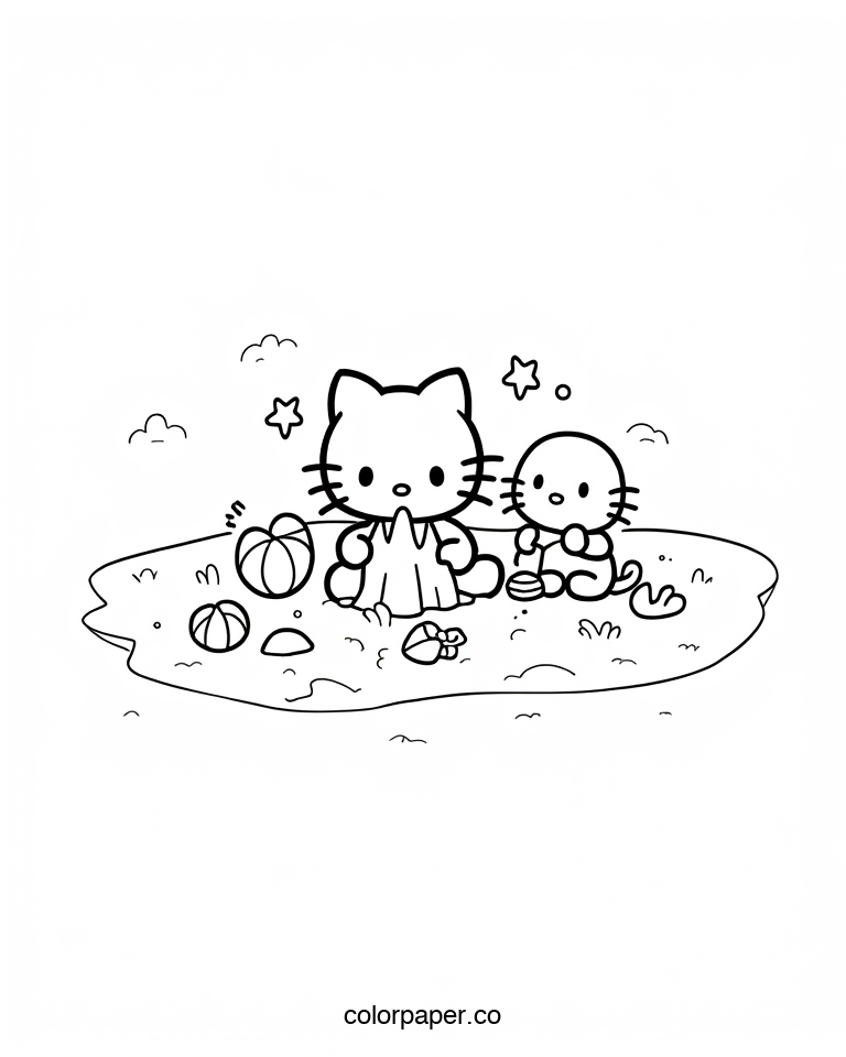 Hello Kitty and Friends at the Beach