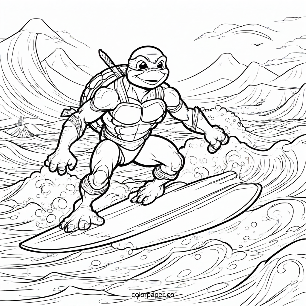 Ninja Turtle Surfing Adventure