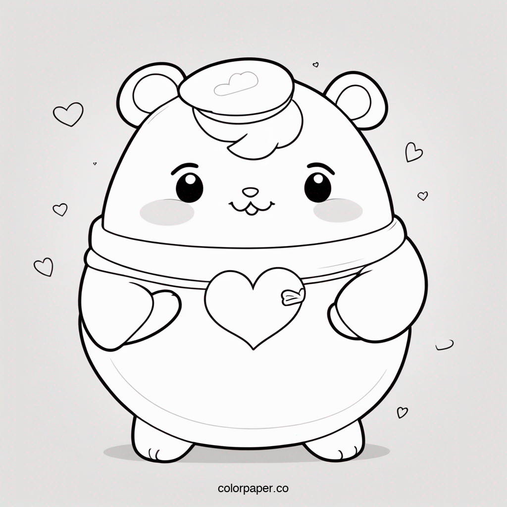 Squishmallow Hugging a Heart