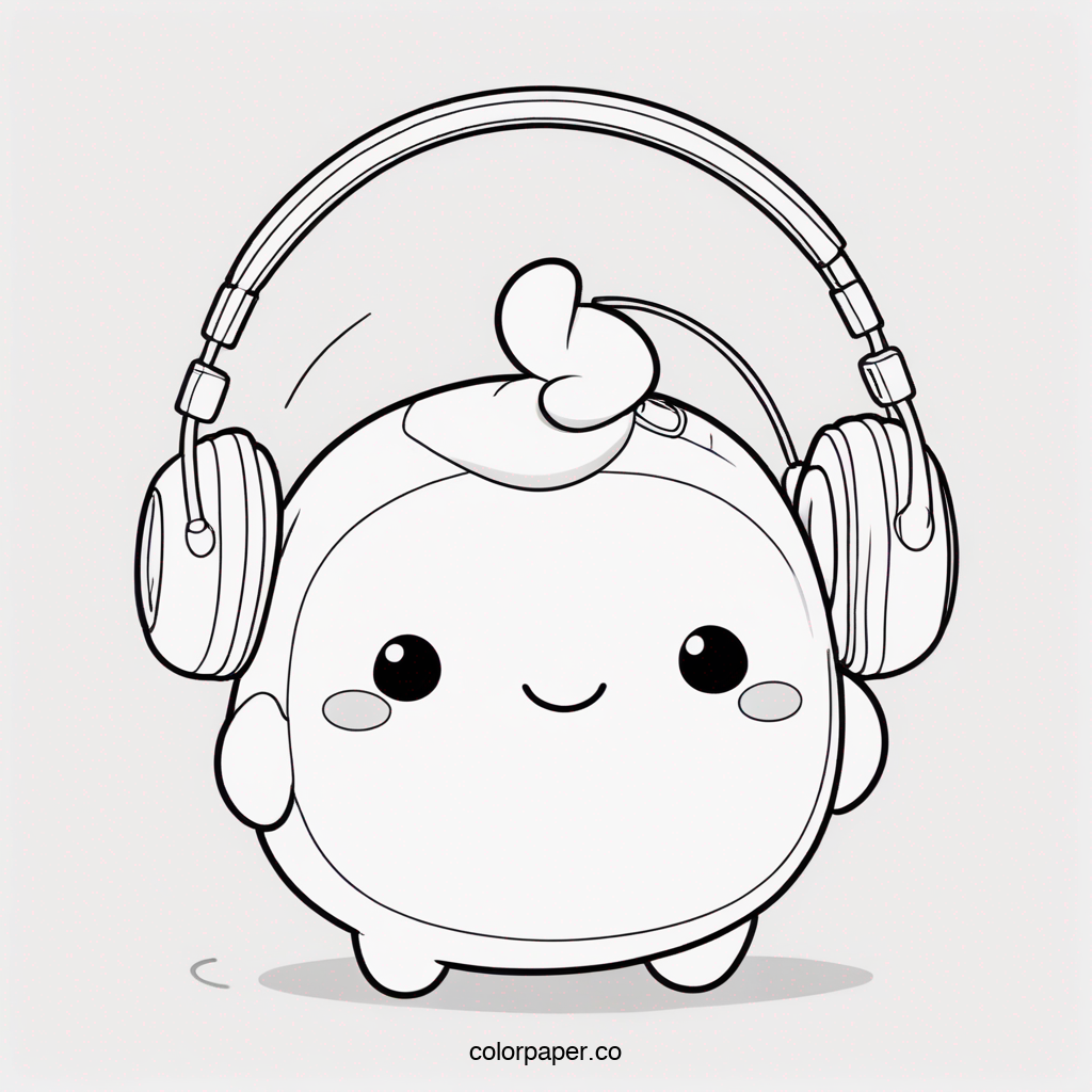 Squishmallow with Headphones