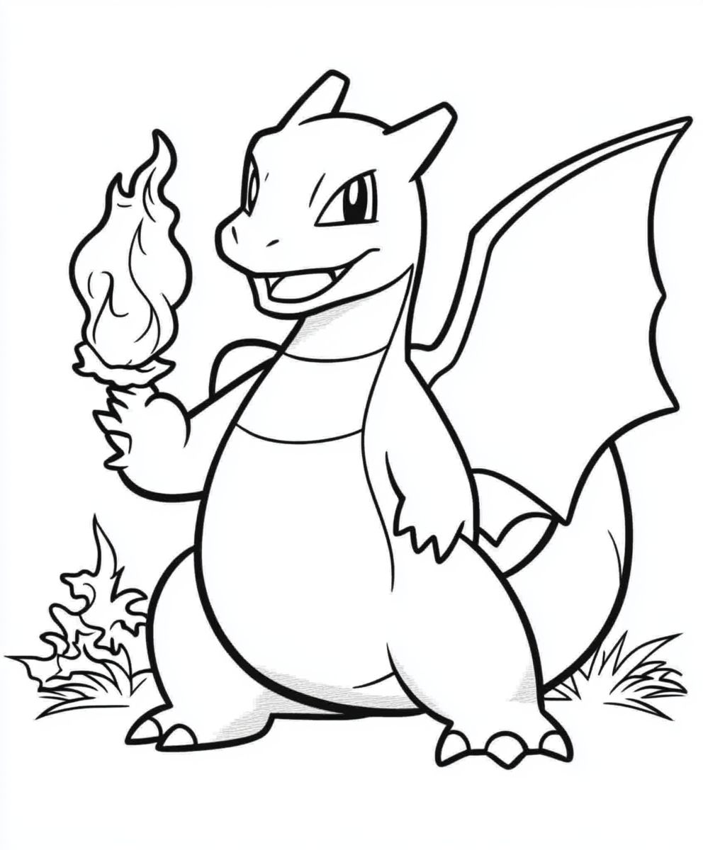 Charizard Playing with a Small Flame