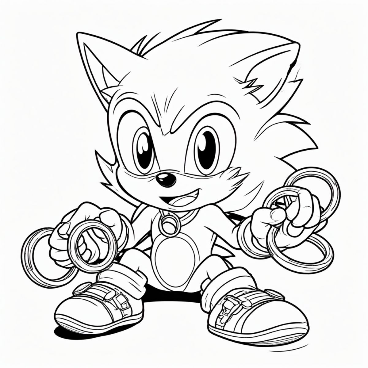 Cute Baby Sonic Coloring