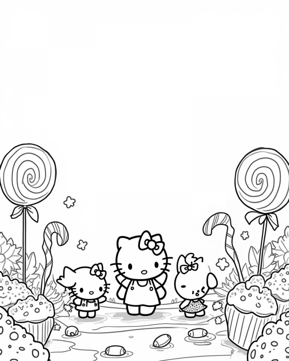 Hello Kitty and Friends in a Candy Wonderland