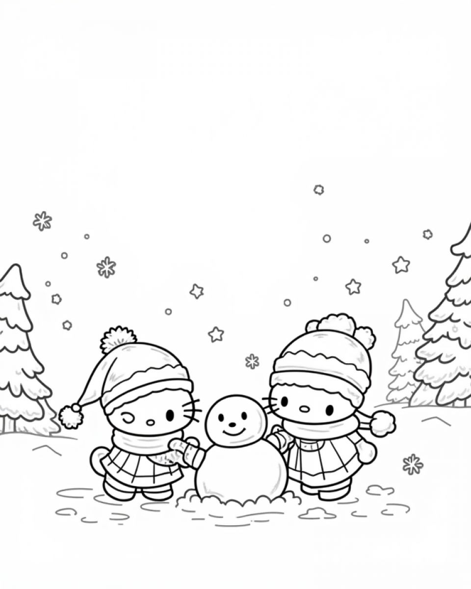 Hello Kitty and Friends in a Winter Wonderland