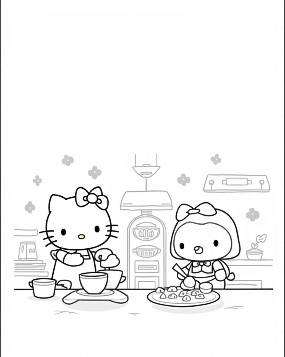 Sanrio Friends Baking in the Kitchen