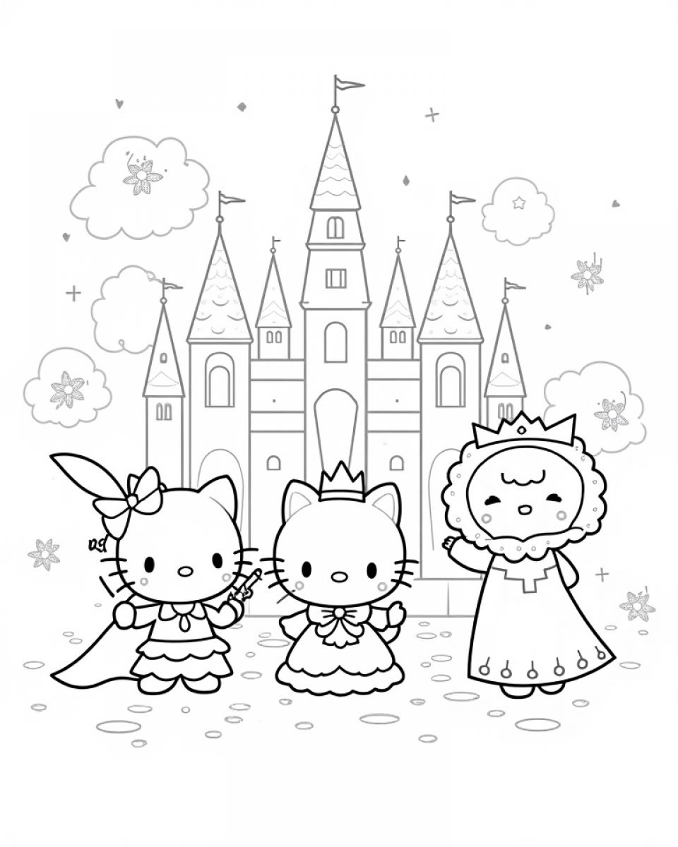 Sanrio Friends in a Fairy Tale Castle