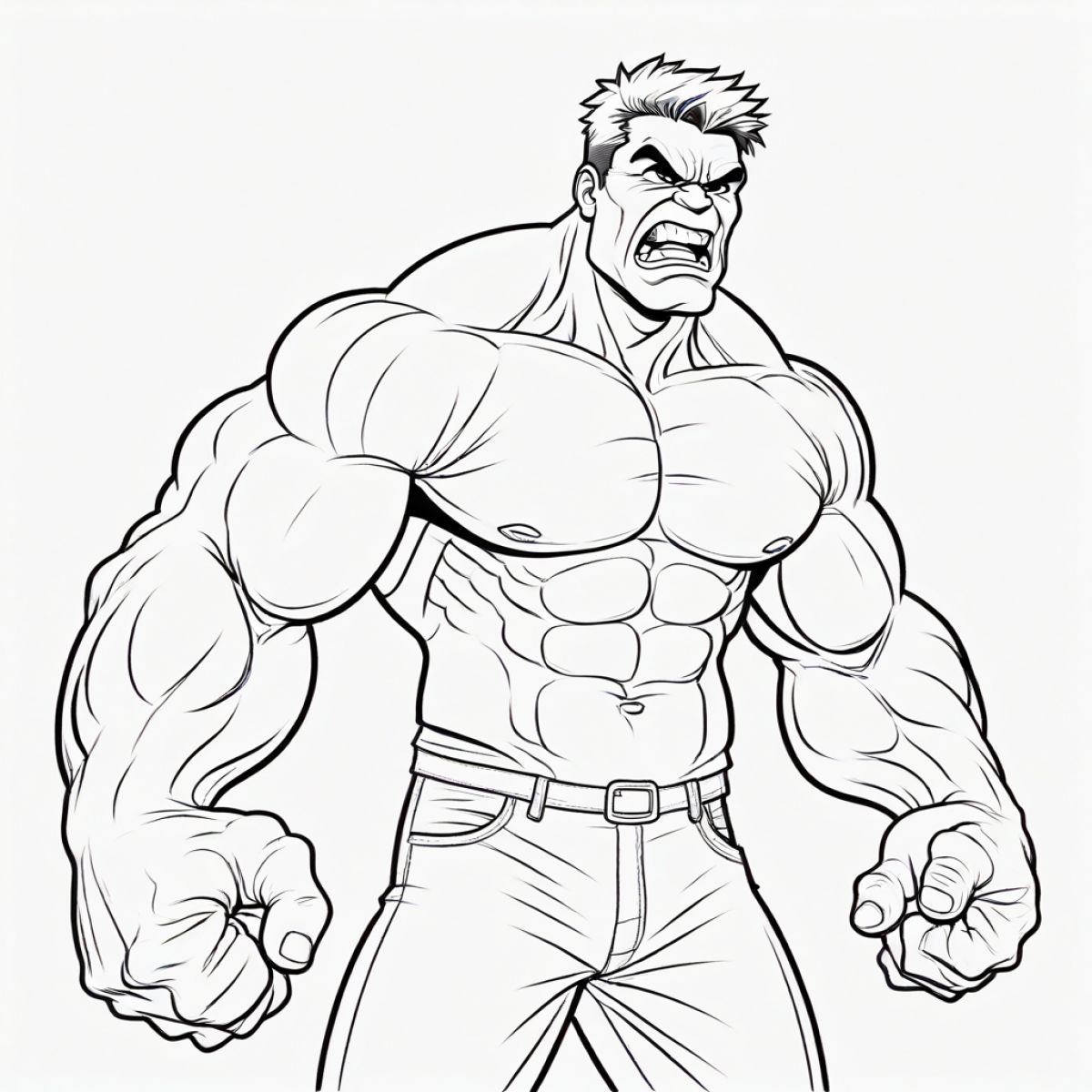 Simple Hulk Coloring Fun