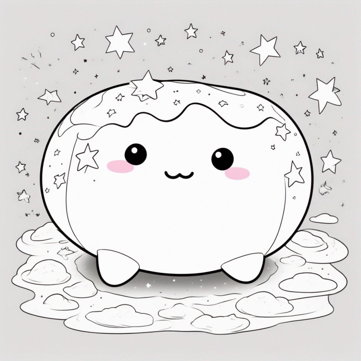 Squishmallow with Stars Around