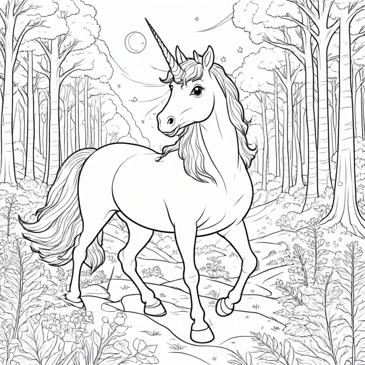 Whimsical Unicorn Journey Coloring Fun