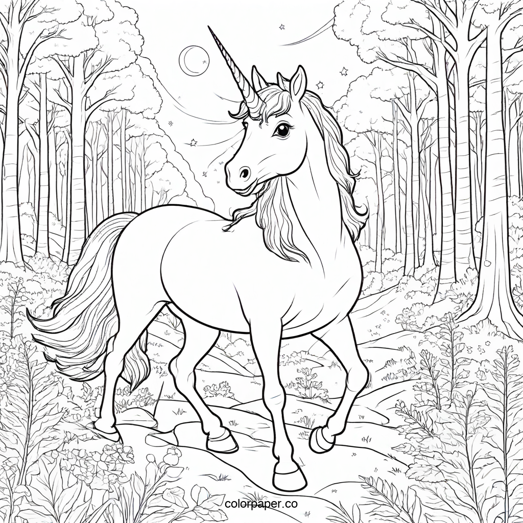 Whimsical Unicorn Journey Coloring Fun